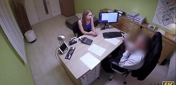 LOAN4K. Blonde comes to loan agency and has wild sex for money